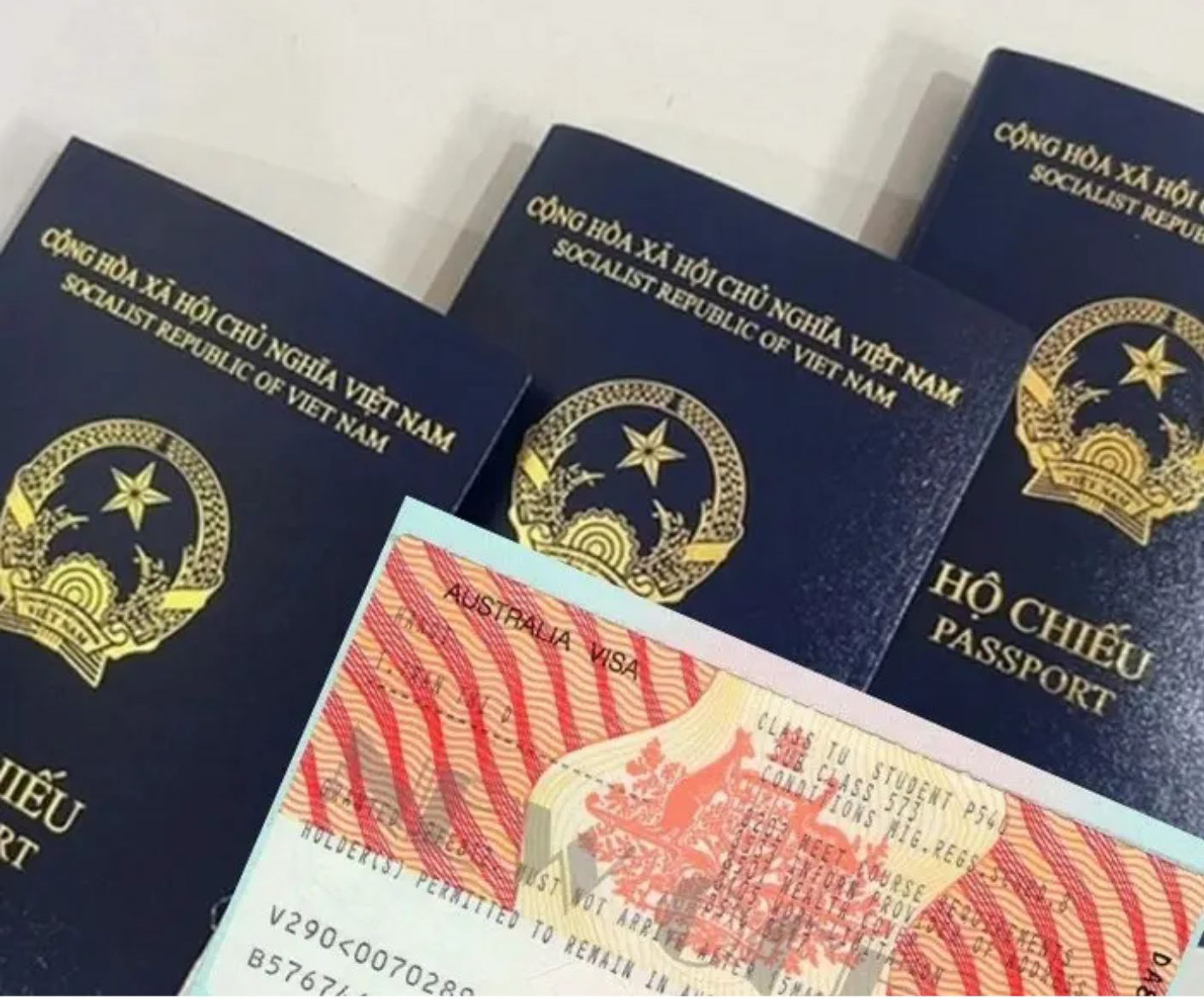 Visa Úc va ho chieu quoc te