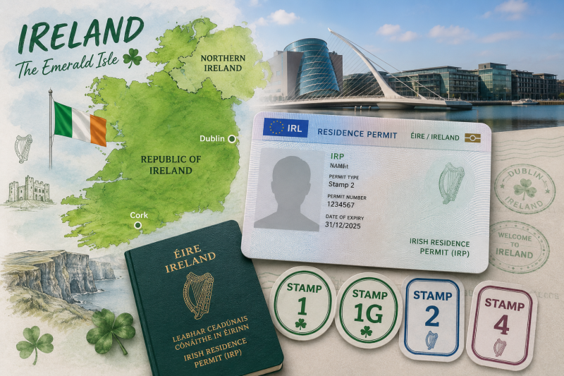 Visa Stamp Ireland là gì? Phân biệt Stamp 1, 1G, 2, 4 cho du học sinh 2026