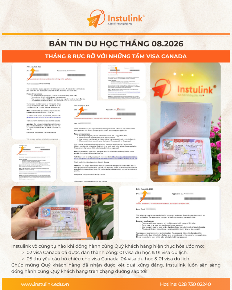 Cập nhật visa Mỹ, Úc và Newzealand trong tháng 8.2026
