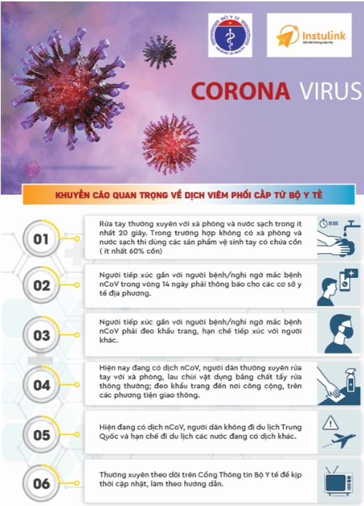 Cách phòng chống virus Corona theo khuyến cáo của bộ y tế